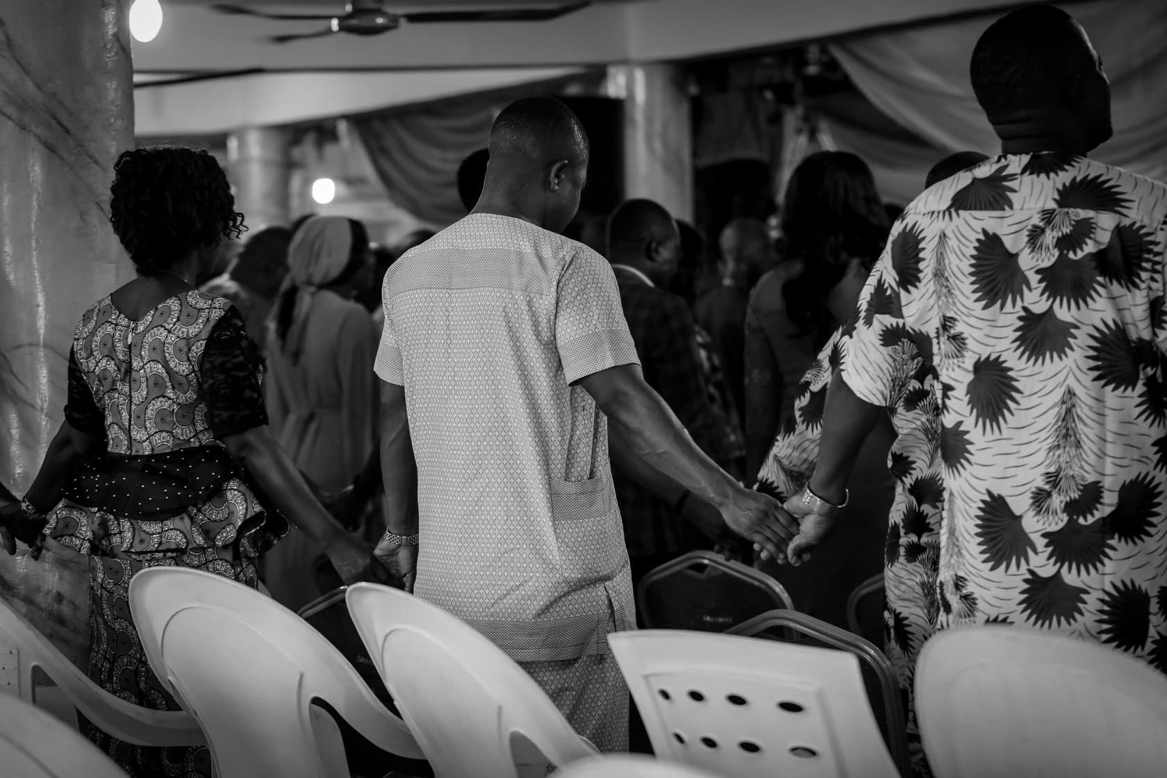 Family praying